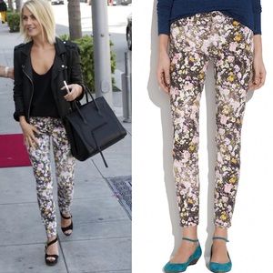 MADEWELL The Skinny Skinny Ankle jeans in Sungarden floral size 26 like new